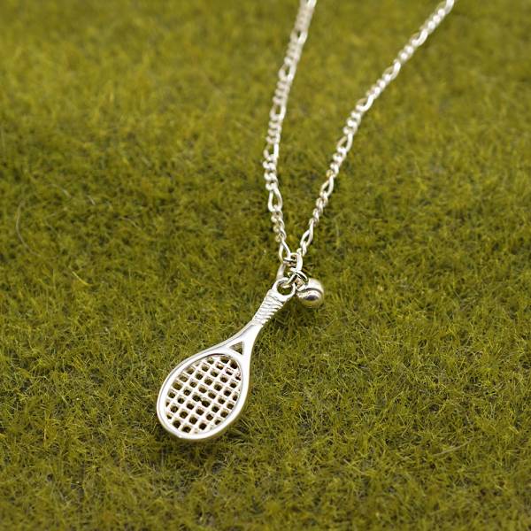 網球拍(大/小)造型純銀項鍊銀飾|銀項鍊推單條價)價) 網球拍