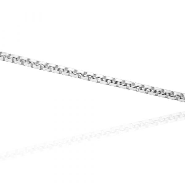 純銀單手鍊-3mm「盒子鍊」(經典威尼斯方盒鍊)造型純銀鍊|925銀飾(單條價) 維尼斯鍊