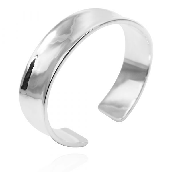 18mm「弧形(無刻字)」純銀手環|純銀手鐲 客製化手環