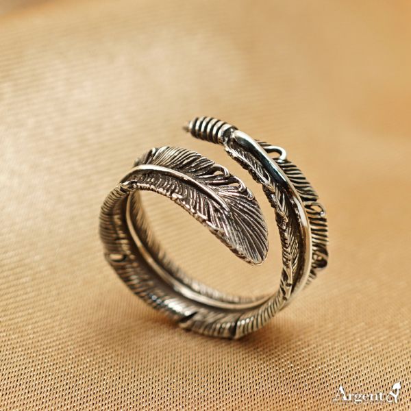 「羽翼」造型活圍設計純銀戒指|戒指推薦 羽毛飾品推薦