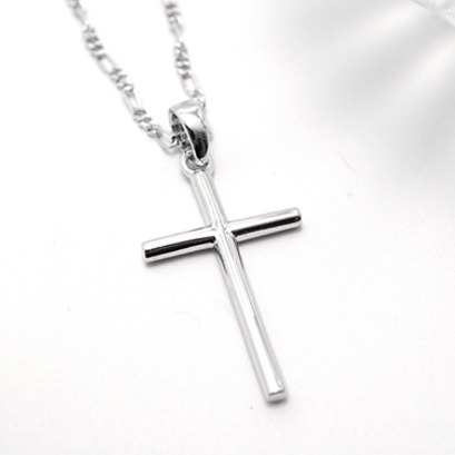 「素十字」(配1.5mm鍊)純銀項鍊銀飾|銀項鍊推薦 素十字架,十字架,純銀,銀飾哪裡買,十字 項鍊