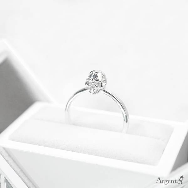 「骷髏頭」造型純銀戒指|戒指推薦 骷髏飾品