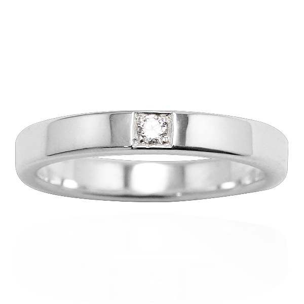 「永恆(寬/細)」鑲鑽簡約設計純銀戒指|戒指推薦 婚戒推薦