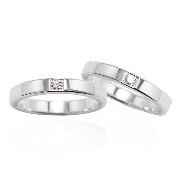 對戒-「永恆(寬+細)」鑲鑽簡約設計純銀情人戒指|求婚戒指推薦(一對價) 婚戒推薦
