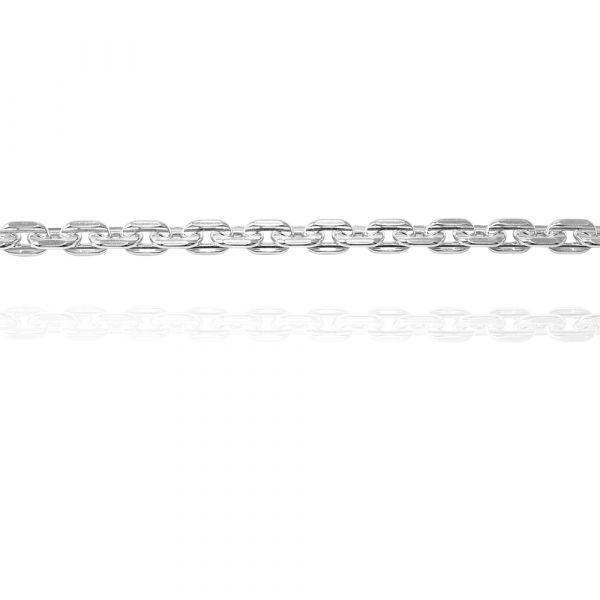 純銀單手鍊-4mm「方格鍊」造型純銀鍊|925銀飾(單條價) 純銀手鍊