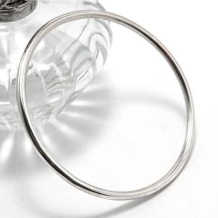 3mm「圓弧形」無開口手工製作純銀手環|999銀飾 999純銀手環