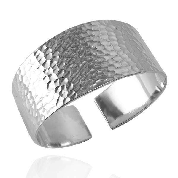 「寬版素雅烙印(寬到細)」手工系列純銀手環|925銀飾 手做手環