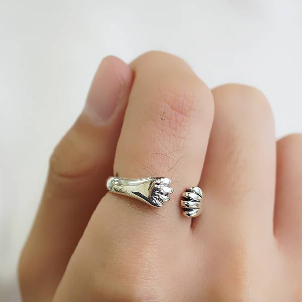 「貓爪」動物造型雕刻純銀戒指|戒指推薦 戒指推薦