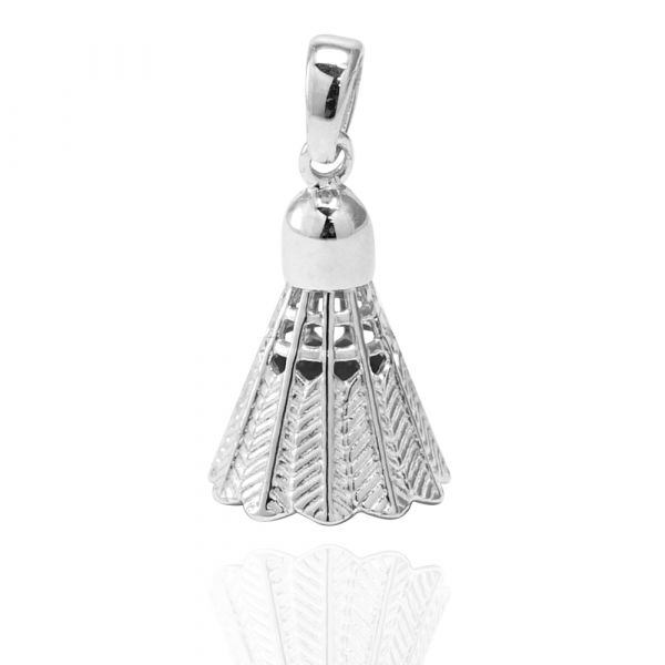 羽毛球(大/小)造型純銀項鍊銀飾|銀項鍊推單條價) 羽毛球