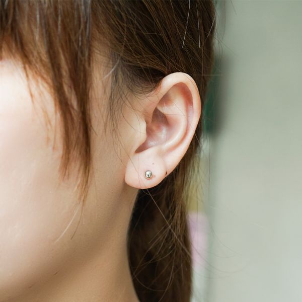 圓珠(小.4mm)造型純銀耳環推薦|925銀飾 