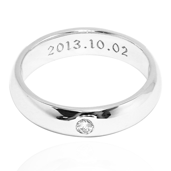 刻字客製戒指「經典(3mm/4mm)」鑲鑽素面純銀戒指|客製化戒指推薦 戒指推薦