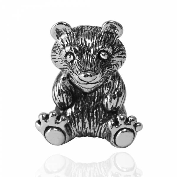 台灣黑熊造型純銀擺件-台灣保育類動物|銀飾推薦 保育動物