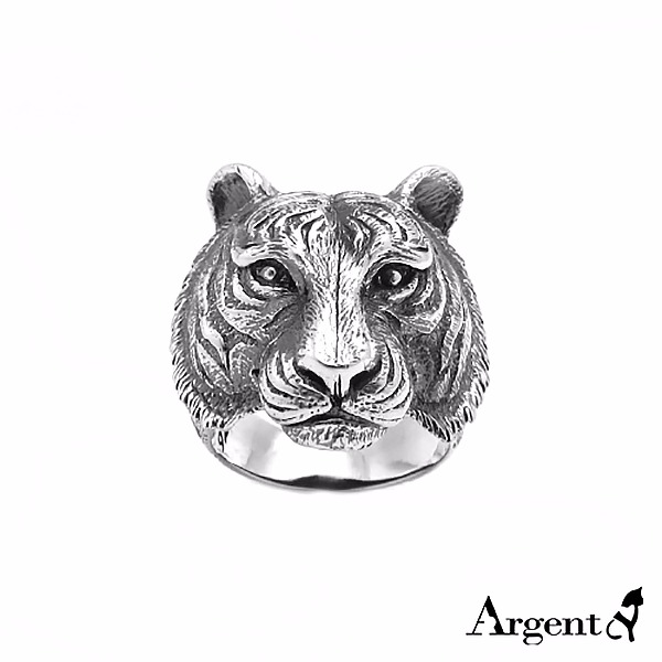 猛虎動物造型雕刻純銀戒指|戒指推薦 純銀動物戒指