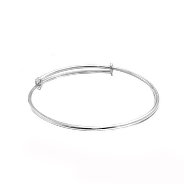 「伸展(大/小)」極簡風格細版純銀手環|925銀飾(固定尺寸) 純銀手環