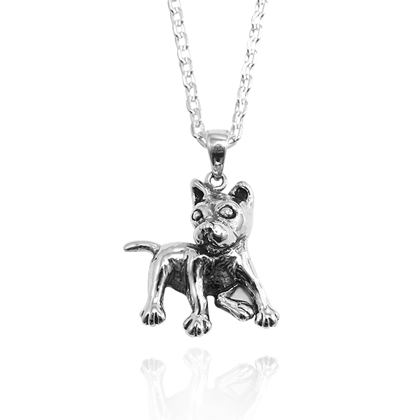 台灣犬(土狗)造型純銀項鍊銀飾|銀項鍊推薦(單條價) 銀項鍊推薦