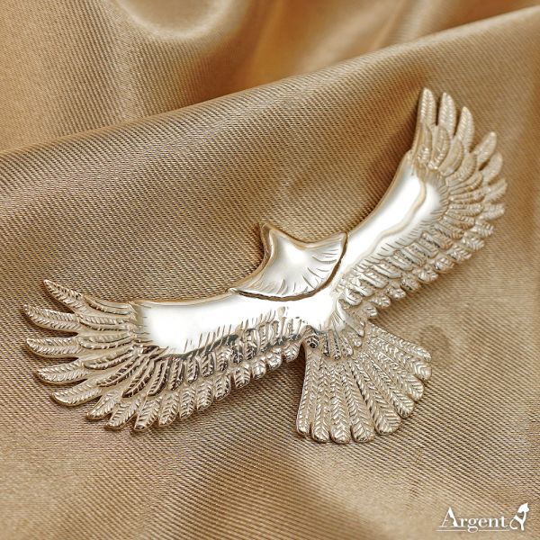鷹之霸主-大老鷹造型動物雕刻純銀墜(配3mm銀鍊)|印地安系列推薦 老鷹項鍊