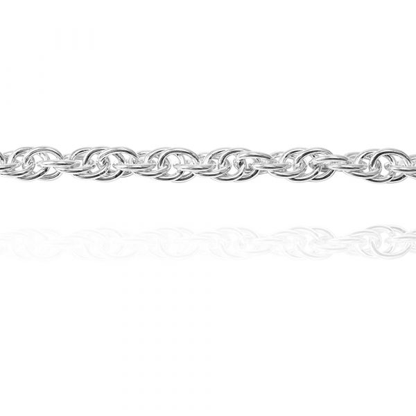 純銀單手鍊-5.5mm「麻花鍊」造型純銀鍊|925銀飾(單條價) 銀手鍊