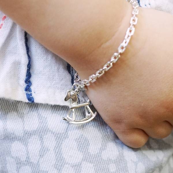 「BABY木馬」純銀手鍊|925銀飾可做彌月送禮baby手鍊 嬰兒手鍊