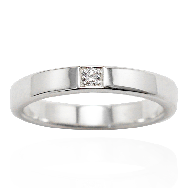 「永恆(寬/細)」鑲鑽簡約設計純銀戒指|戒指推薦 婚戒推薦