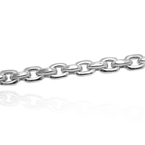純銀單手鍊-6mm「深鎖」造型純銀鍊|925銀飾(單條價) 男款手鍊