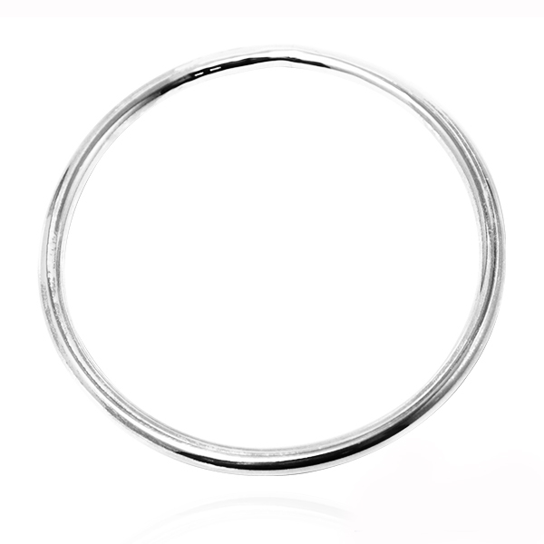 4mm「圓弧形」無開口手工製作純銀手環|999銀飾 999純銀手環