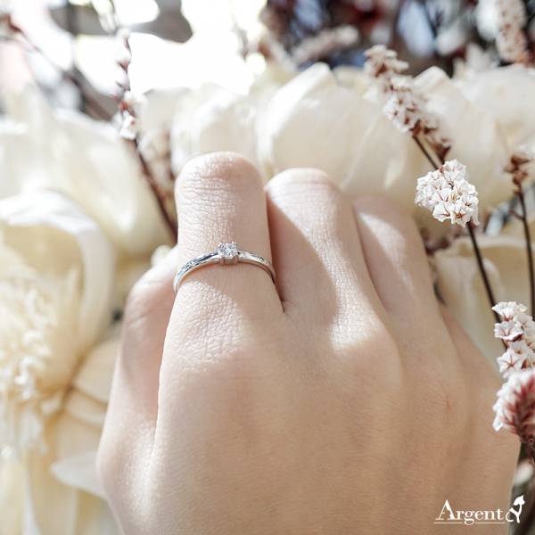 「璀璨(4爪)」鑲鑽造型設計純銀戒指|戒指推薦 鑲鑽戒指