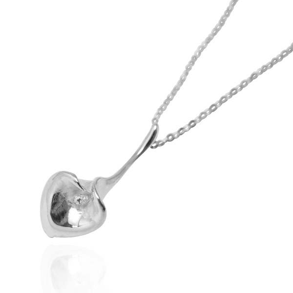 「海芋」(配1.5mm鍊)立體手工雕花系列純銀項鍊銀飾|銀項鍊推薦 海芋