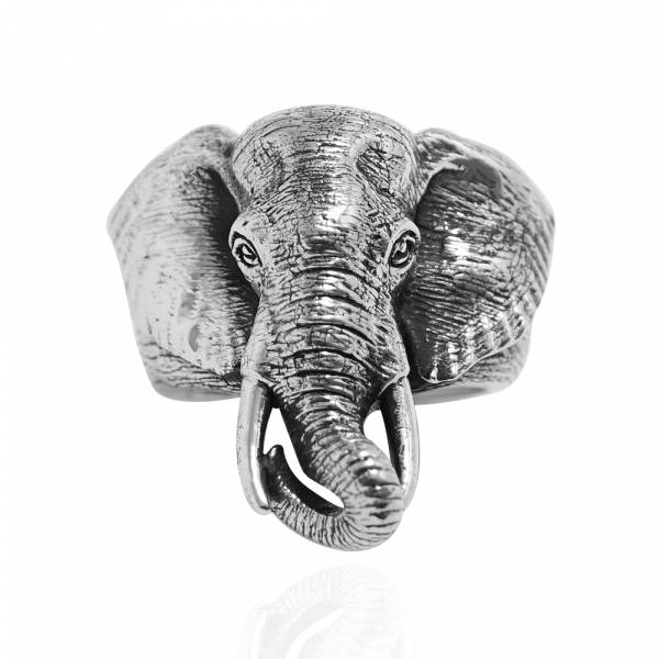 大象動物造型雕刻純銀戒指|戒指推薦 純銀動物戒指
