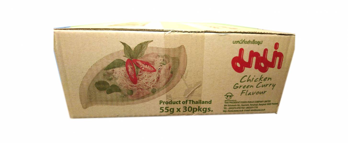 泰國MAMA媽媽雞肉綠咖哩麵(30包入) 網路排名好吃泡麵,泰國泡麵,媽媽青咖哩麵