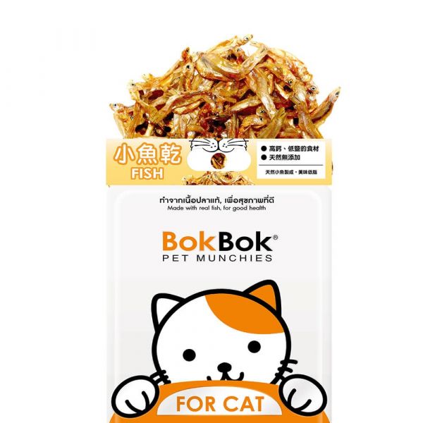 【天然健康貓咪零食】BokBok鮮吃魚-小魚乾35g 