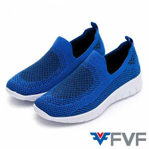 FVF 休閒編織娃娃鞋-藍 