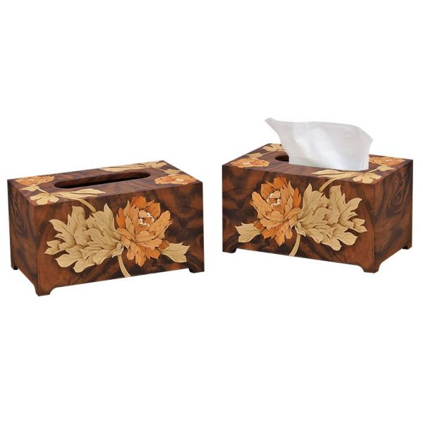 木箔藝術禮品-面紙盒-富貴長隨 藝術,禮品,生活,面紙盒,送禮推薦