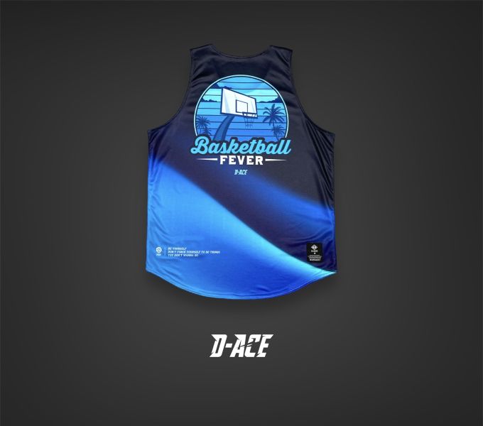 D-ACE BASKETBALL FEVER雙面球衣(極光藍) Jersey、衣服、球衣、籃球衣、雙面穿球衣、服飾、穿搭、潮流、籃球、迪艾斯、設計、台灣