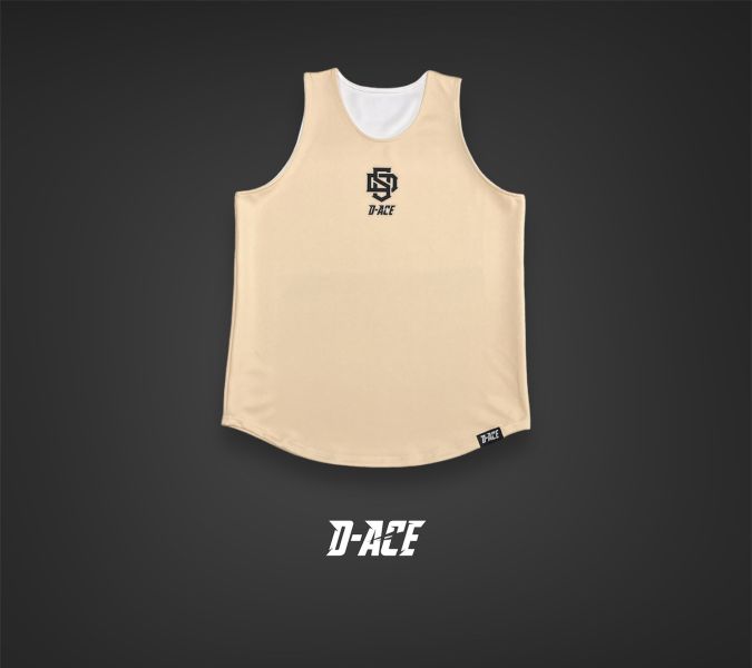 D-ACE AirFlex高磅彈性背心（奶茶色） Jersey、衣服、球衣、籃球衣、雙面穿球衣、服飾、穿搭、潮流、籃球、迪艾斯、設計、台灣