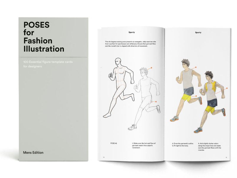 Poses for Fashion Illustration Men Edition (時尚插畫的人體姿勢模板：男性模特兒) 