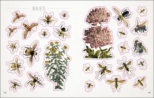 The Bees, Birds & Butterflies Sticker Anthology (古典畫風貼紙精選輯：蜜蜂、鳥類、蝴蝶) 