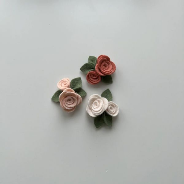 Felt Me Knot Dainty Roses 玫瑰髮夾 - Pretty in Pink  