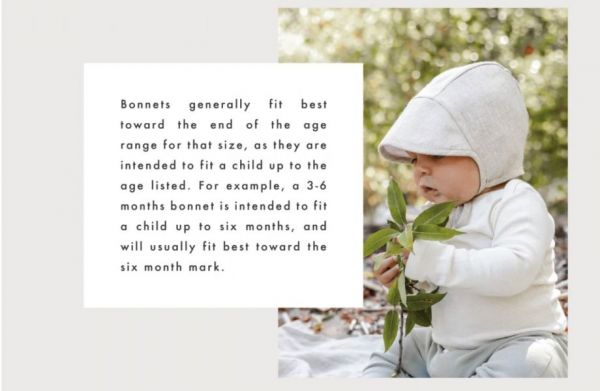 briar baby 前帽緣綁帶帽 Brimmed Bonnet - Midweight Sand 寶寶天然遮陽帽,美國,母嬰,寶寶配件
