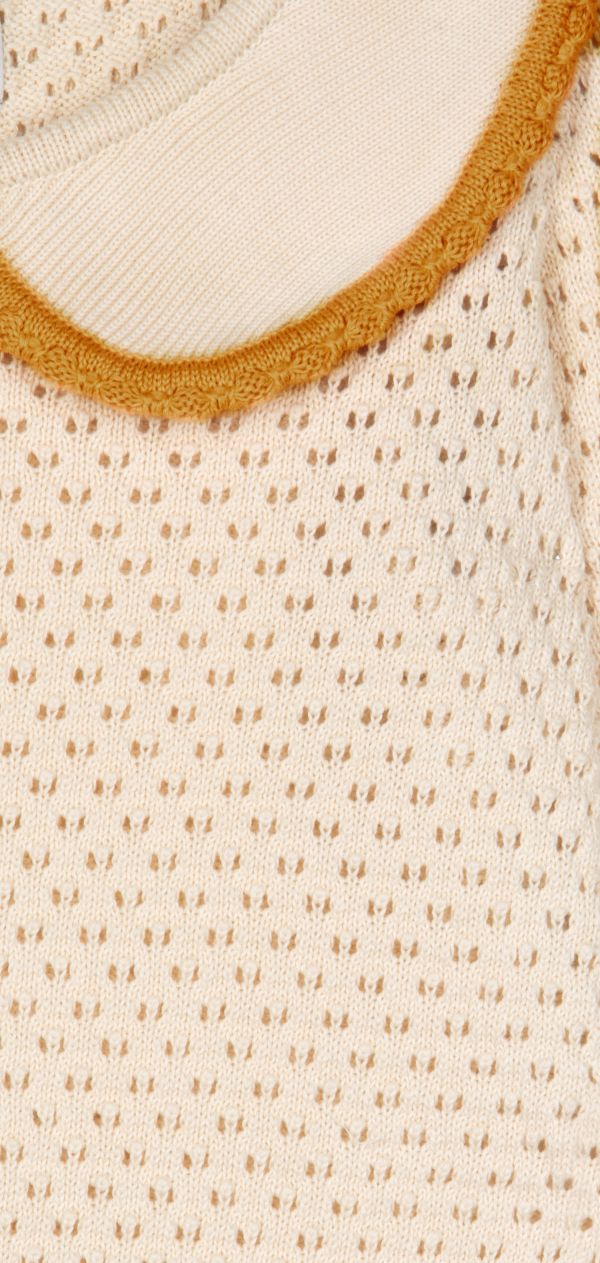 MIPOUNET Carola Collared Openwork Sweater 圓領撞色針織衫 