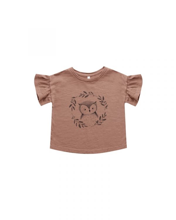 Rylee + Cru Flutter Tee - Owl 美國RyleeCru,童裝,美國童裝,嬰兒衣服,幼童衣服,寶寶穿搭,男寶,男孩穿搭,女寶,女孩穿搭 