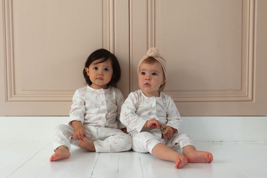 Bonjour Little 有機棉連身褲 Jumpsuit - Pansies 包屁,連身褲,bonjourlittle,法國母嬰品牌,寶寶穿搭,寶寶用品,有機棉,永續經營產品,無毒童裝