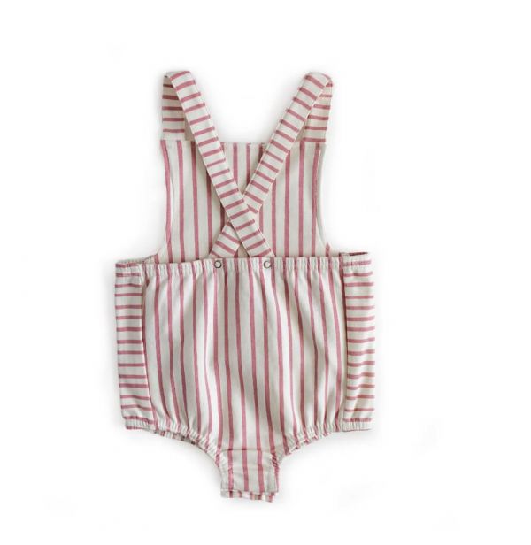 Pehr Criss-Cross One-Piece - Dark Pink 新生兒,包屁,連身褲,Pehr,加拿大母嬰品牌,寶寶穿搭,寶寶用品,有機棉,永續經營產品,無毒童裝