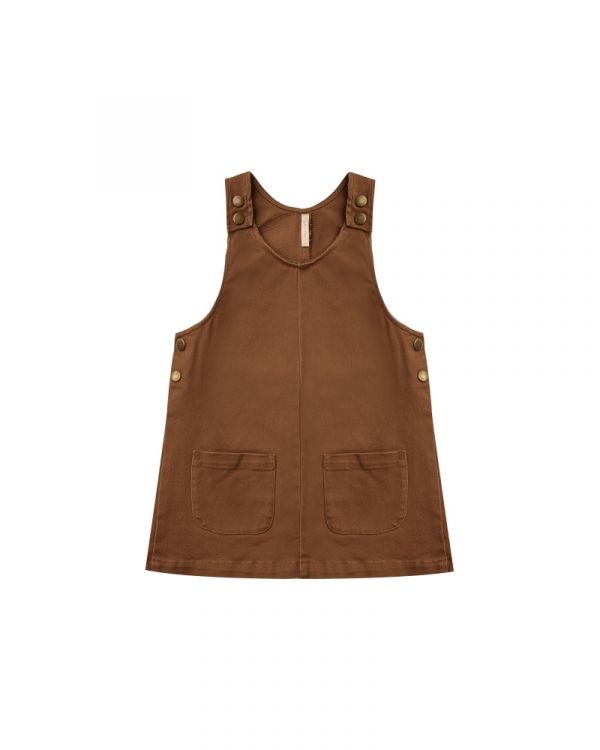 Rylee + Cru Odette Overall Dress - Rust 美國RyleeCru,童裝,美國童裝,嬰兒衣服,幼童衣服,寶寶穿搭,男寶,男孩穿搭,女寶,女孩穿搭 