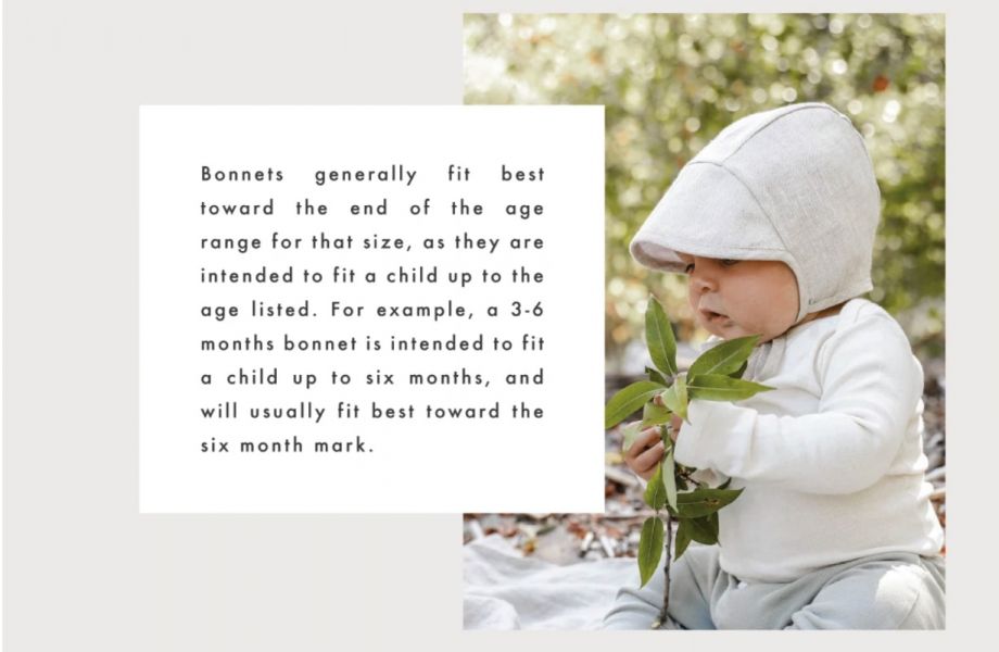briar baby 綁帶帽 Bonnet - Natural Stripe 寶寶天然遮陽帽,美國,母嬰,寶寶配件
