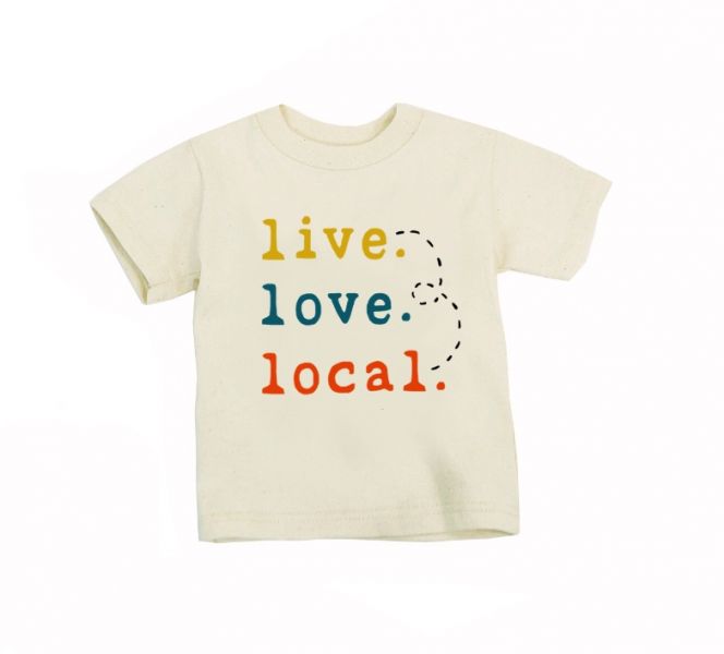 mini + meep Organic Tee - Live. Love. Local 美國童裝,時尚童裝,有機棉,男寶衣服,女寶衣服,寶寶用品,mini+meeptaiwan