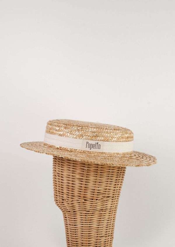 Popelin Natural Straw Hat 編織草帽 - Off-white 