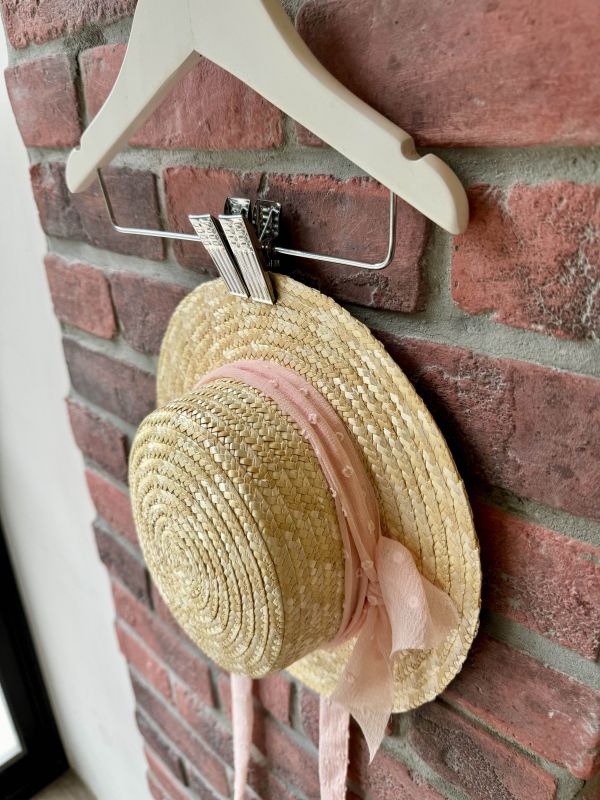 Frou Frou The Classic Straw Hat - Dotted Light Rose 