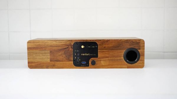 MIN628 手工實木藍牙音響 (蓄電版) 實木音響,minfort,手工音響,木頭音響,柚木音響,攜帶型音響